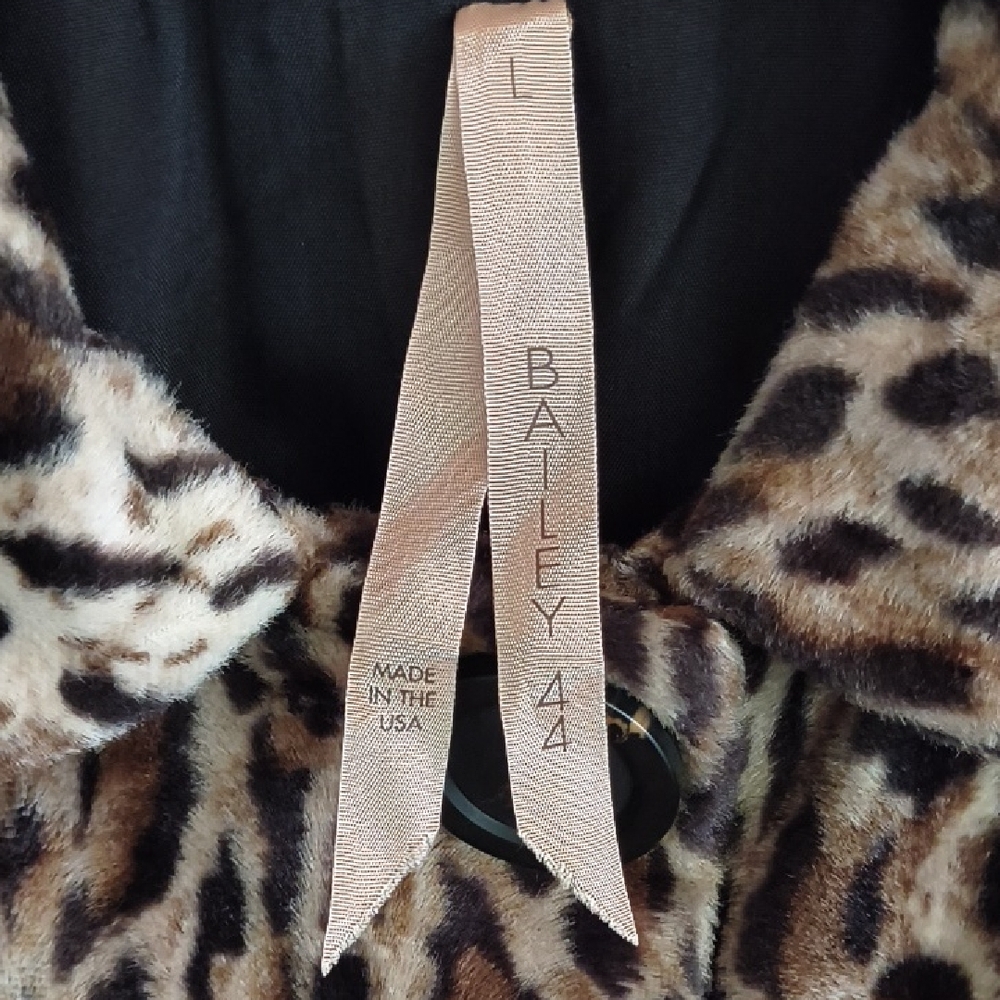 Bailey 44 Leopard Faux Fur Jacket, Size Large - Picture 2 of 9
